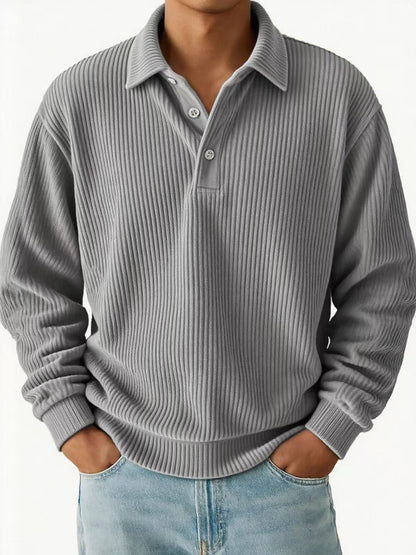 Men's polo with ribbed texture and classic collar Chic and Style