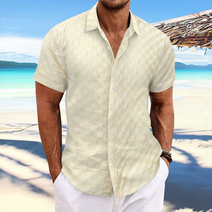 Chemise de loisirs à manches courtes structurée pour hommes Chic und Stil