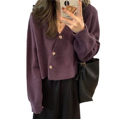 Dames cardigan moelleux avec de gros boutons et une coupe ample Chic und Stil
