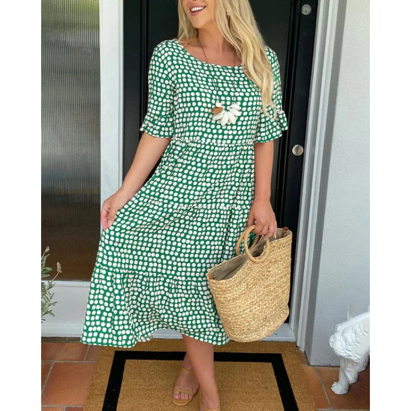 Robe midi pour femmes dans un style boho décontracté avec un matériau résistant aux déchirures et des manches élastiques Chic und Stil