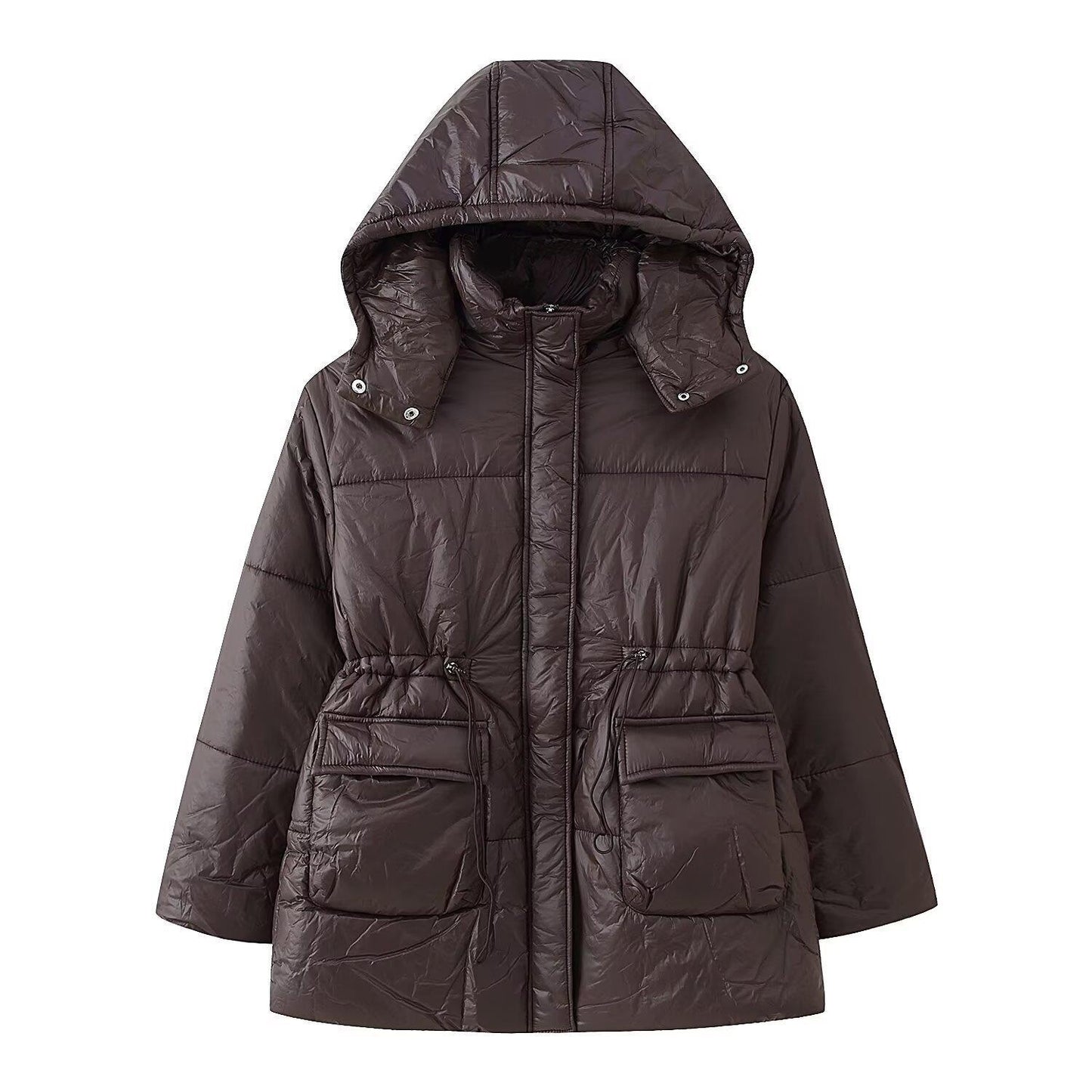 Dames blouson de transition matelassé avec capuche et poches pratiques Chic und Stil