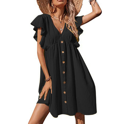 Femmes Robe A-Ligne à Volants Chic und Stil