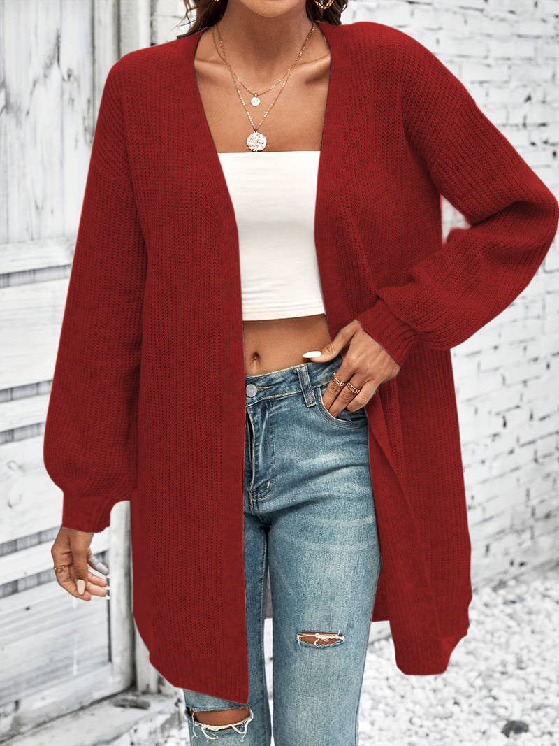 Dames cardigan en tricot doux à coupe large Chic und Stil