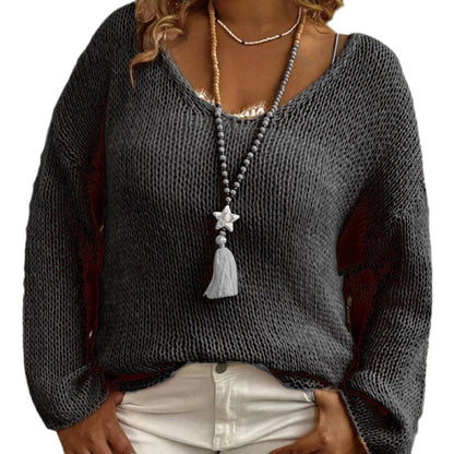 Pull-over en grosse maille pour femmes avec une coupe ample et des manches aériennes Chic und Stil
