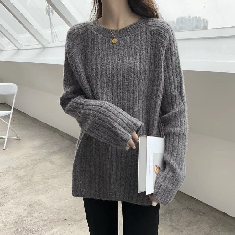 Pull en tricot confortable pour femmes avec une coupe ample et une structure en côtes Chic und Stil