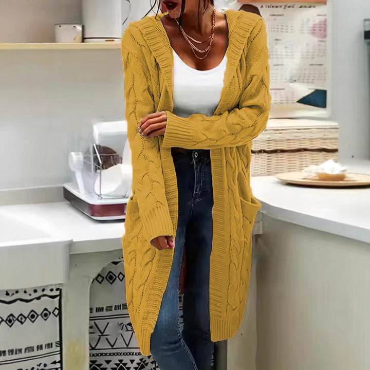 Cardigan en tricot épais pour femmes avec des manches ouvertes et des poches pratiques Chic und Stil