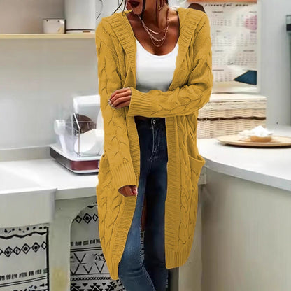 Cardigan en tricot épais pour femmes avec des manches ouvertes et des poches pratiques Chic und Stil