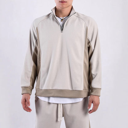 Functional pull for men with half-zip and breathable inserts Chic und Stil