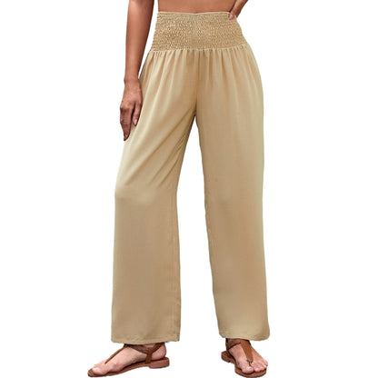 Wide palazzo pants for women with elastic waistband and relaxed fit Chic and Style