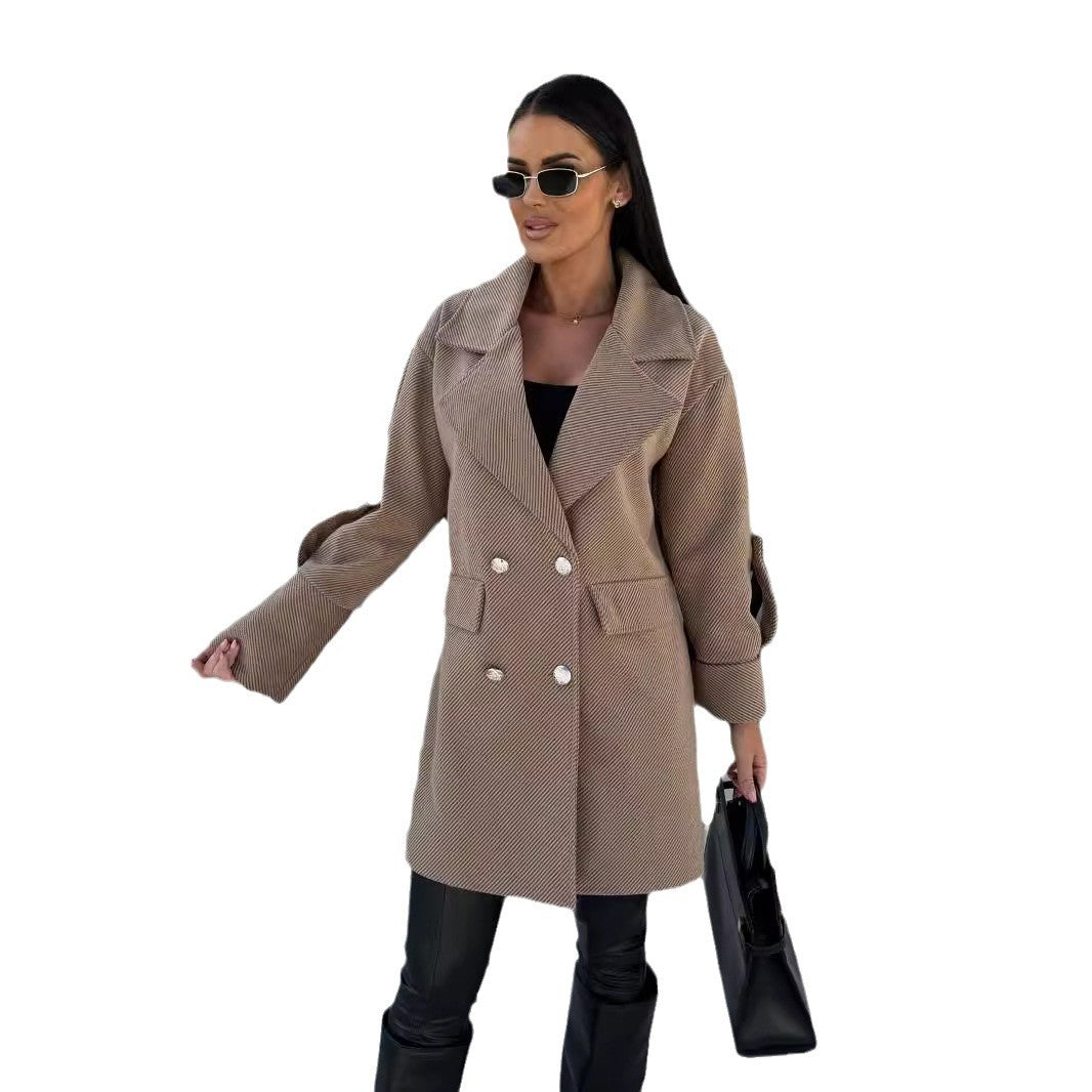 Dames Blazer oversized élégamment coupé avec double rangée de boutons Chic und Stil