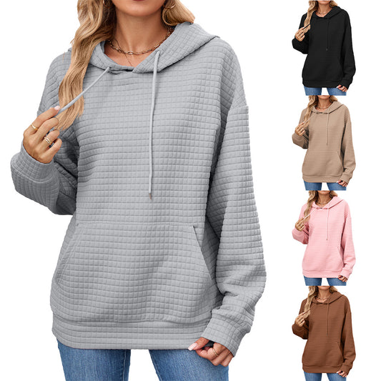 Dames hoodie avec des détails de structure particuliers Chic und Stil