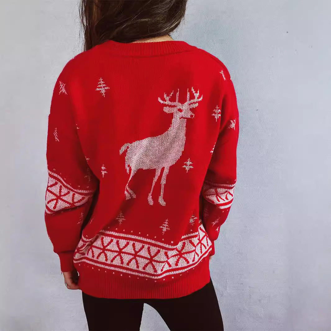 Pull de Noël pour femmes avec motif de renne festif et tricot doux Chic und Stil
