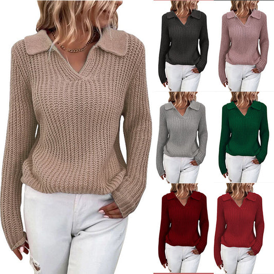 Pull fin femme avec col Chic und Stil