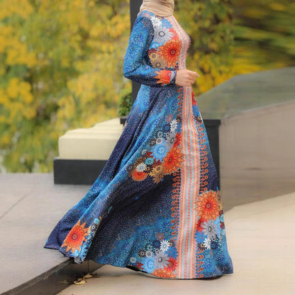 Robe maxi femme avec accents floraux et coupe élégante et fluide Chic und Stil