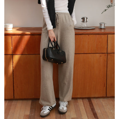 Dames Ensemble de loungewear en tricot élégant avec pantalon et cardigan Chic und Stil