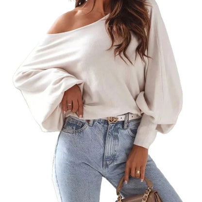 Pull oversized pour femmes avec une coupe asymétrique et un décolleté plongeant Chic und Stil