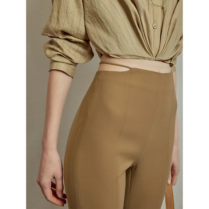 Pantalons évasés taille haute pour femmes Chic und Stil