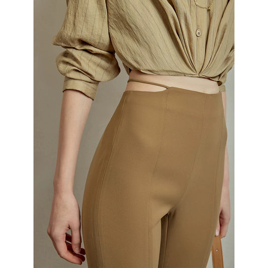 Pantalons évasés taille haute pour femmes Chic und Stil