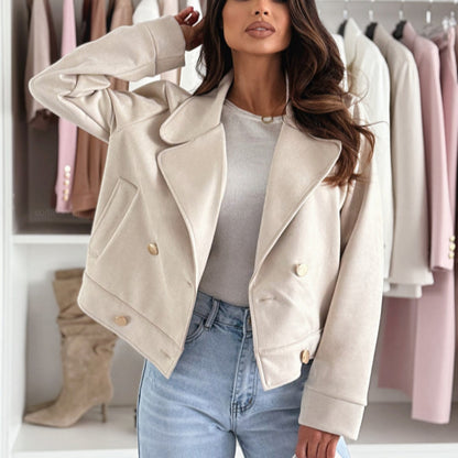 Oversized biker jacket for women in soft synthetic suede Chic und Stil