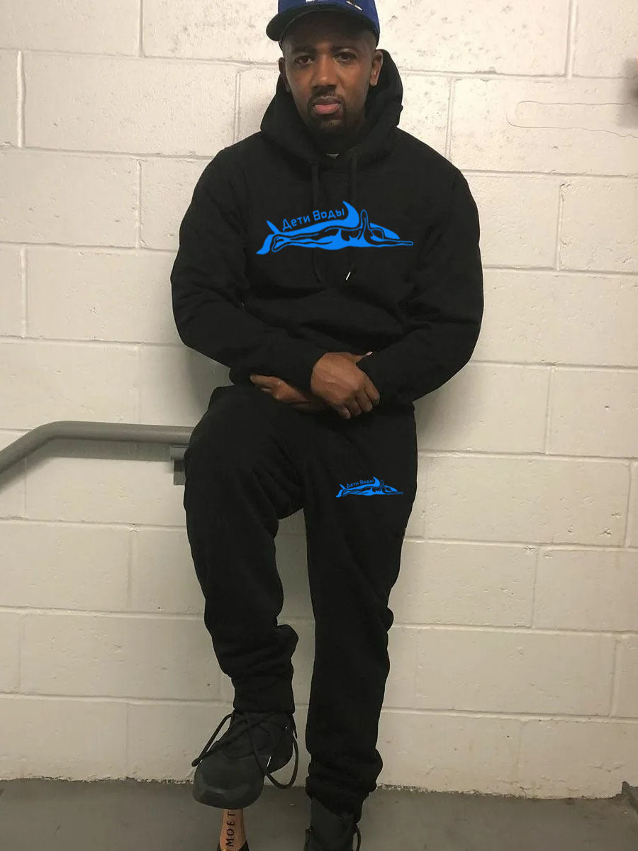 Women's hoodie and jogger pants set with creative animal print Chic and Style