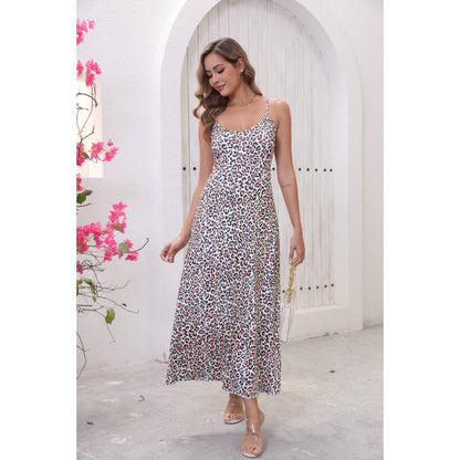 Robe maxi élégante à imprimé animal pour femmes Chic und Stil