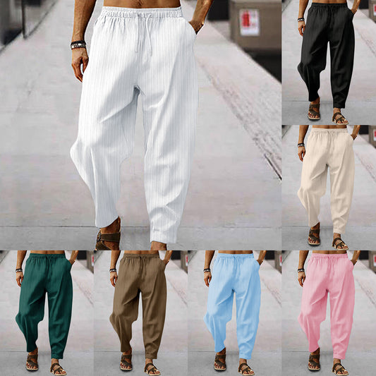Pantalon à rayures fines décontracté pour hommes Chic und Stil