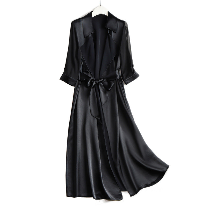 Robe longue en satin pour femmes Chic und Stil