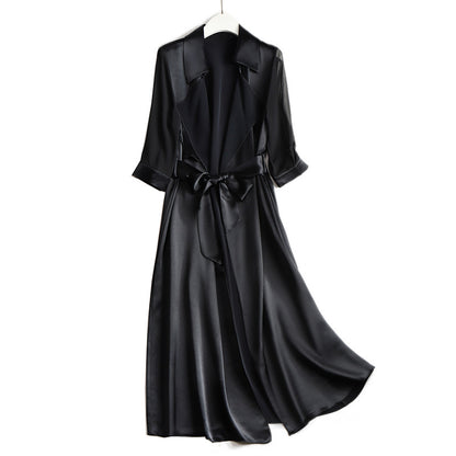 Robe longue en satin pour femmes Chic und Stil