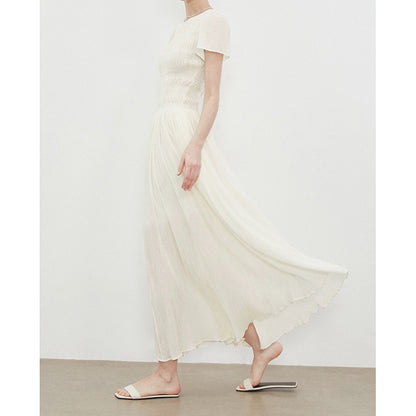 Robe maxi fluide pour femme avec manches à volants Chic und Stil