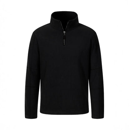 Fleece pullover for men with half-zip and high collar Chic and Style