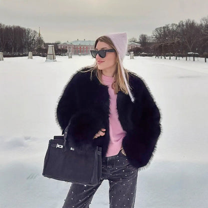 Dames élégant et confortable manteau d'hiver Chic und Stil