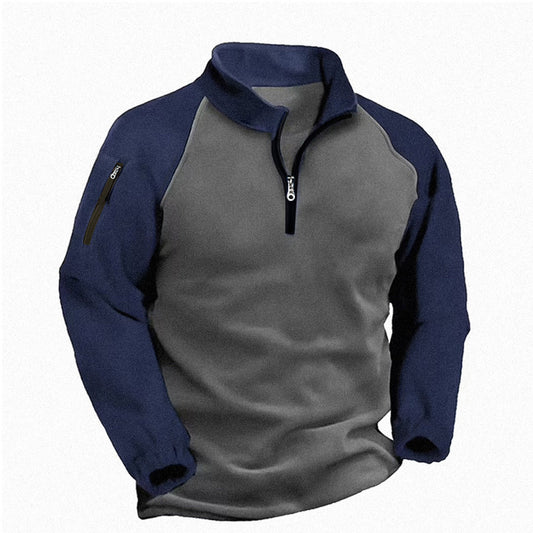 Functional fleece jacket for men with high collar and zipper Chic und Stil