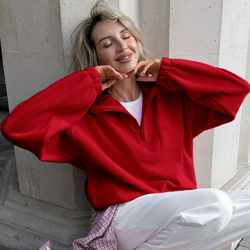 Dames Fleece Pull Chic und Stil