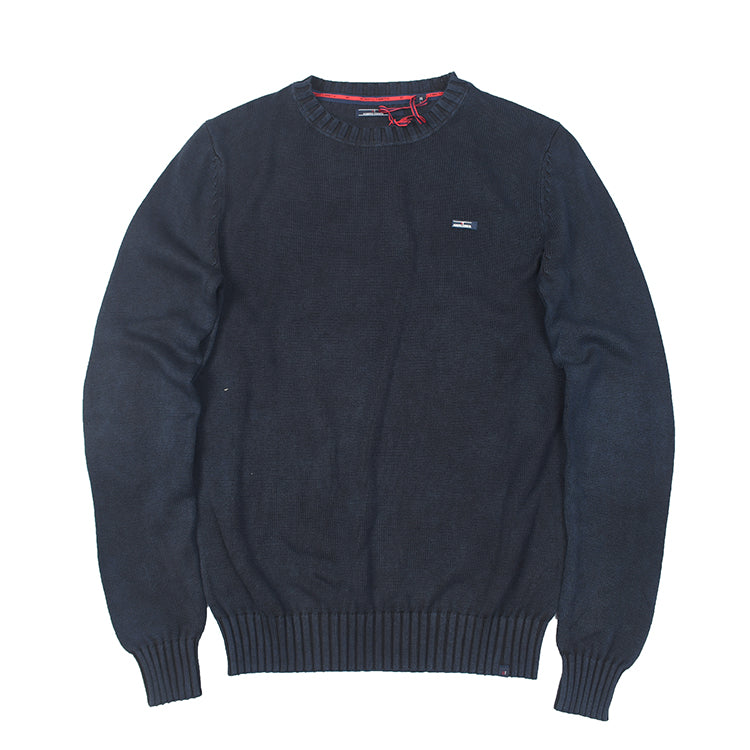 Pull-over en tricot fin pour hommes avec un col rond raffiné et une ceinture élastique Chic und Stil