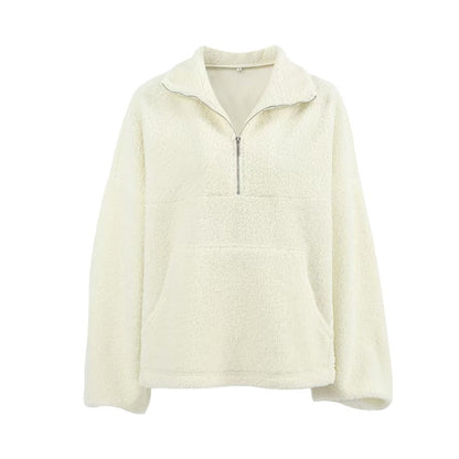 Pull-over en polaire pour femmes avec col haut Chic und Stil