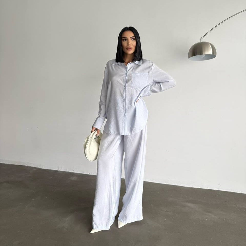 Chemisier en soie à manches longues pour femmes avec une texture fine Chic und Stil