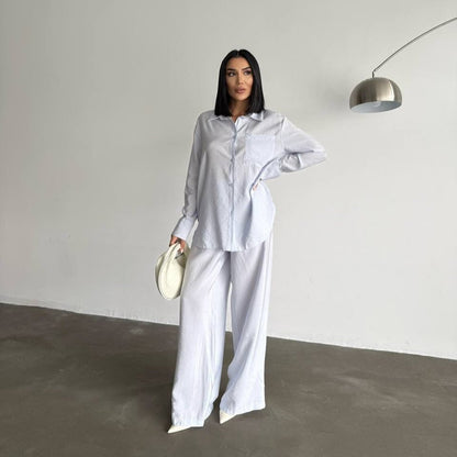 Chemisier en soie à manches longues pour femmes avec une texture fine Chic und Stil