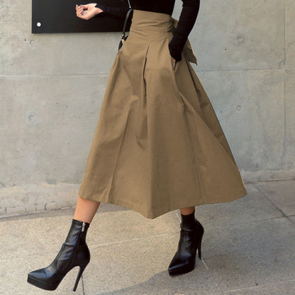 Roc robe A-line pour femmes avec taille haute et plis Chic und Stil