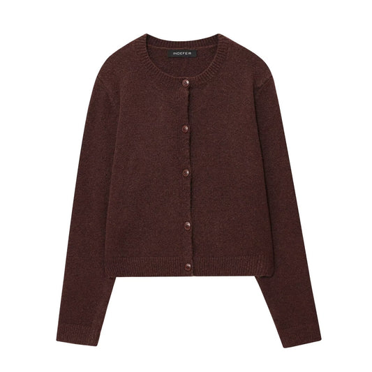 Dames élégante cardigan avec fermeture à bouton et col rond Chic und Stil