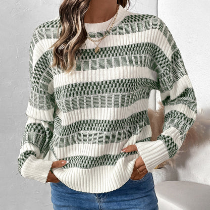Pull femme avec motif texturé et coupe ample Chic und Stil