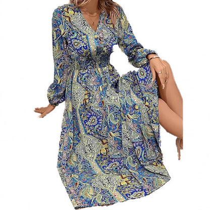 Robe maxi femme avec motif ethnique floral Chic und Stil