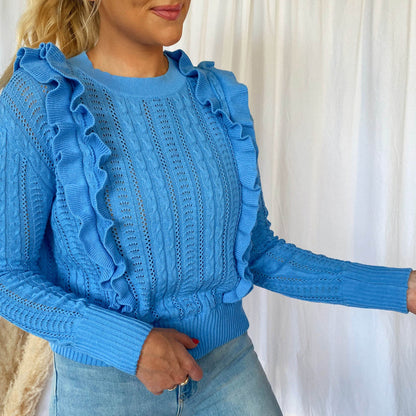 Pull modeste pour femmes avec volants Chic und Stil
