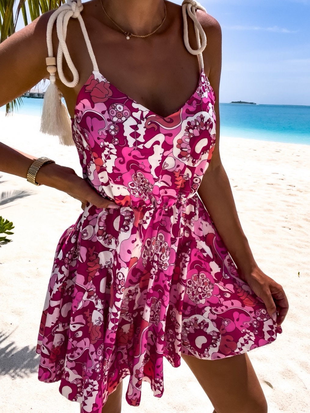 Robe chic et stylée à motif floral pour femmes