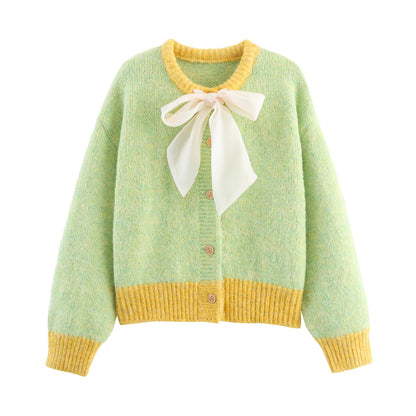 Dames pull-over confortable avec fermeture à nœud Chic und Stil
