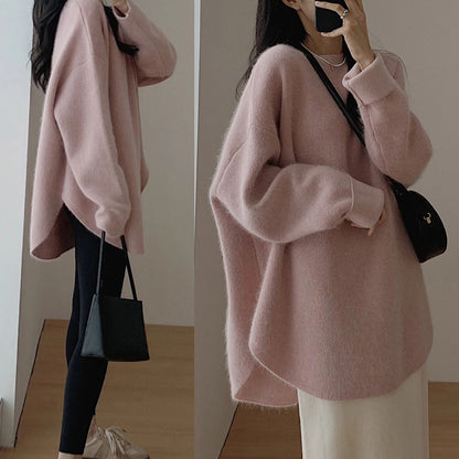 Pull oversized pour femmes au style décontracté avec une sensation douce de mohair Chic und Stil