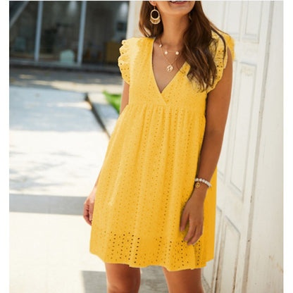 Robe d'été Eyelet Broderie pour femmes Chic und Stil