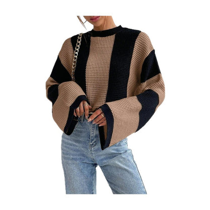 Dames pull tendance avec motif en nid d'abeille structuré et manches amples Chic und Stil