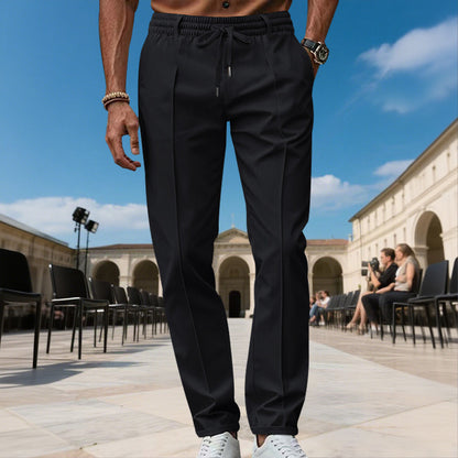 Men's elegant casual pants with elastic waistband and modern pockets Chic and Style