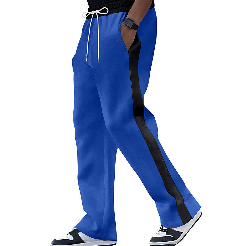 Men's leisure pants with contrasting side stripes and elastic waistband Chic and style