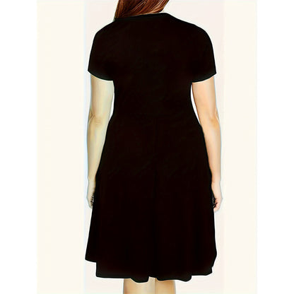 Robe midi femme avec poches latérales et jupe évasée Chic und Stil